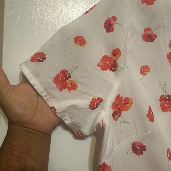 GAP White and Red Flutter Sleeve Sundress - Picture 7 of 9